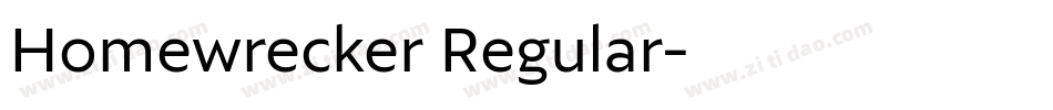 Homewrecker Regular字体转换